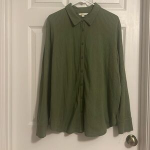 Boden Green Button Down Top